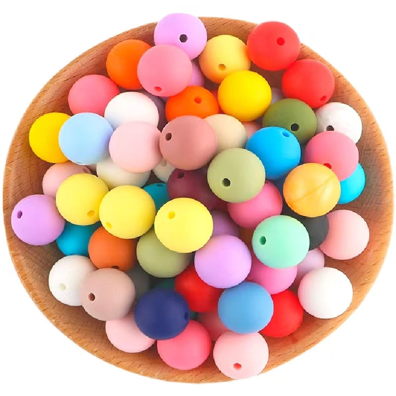 【B124】Dawn's Embrace(15mm)-Candy Coloured Silicone Beads-Ballpoint