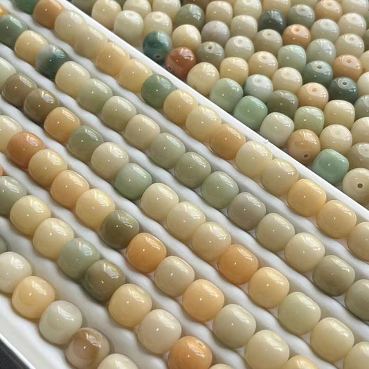 【C215】Bodhi's Sigh（12mm）-Natural White Jade Bodhi Beads