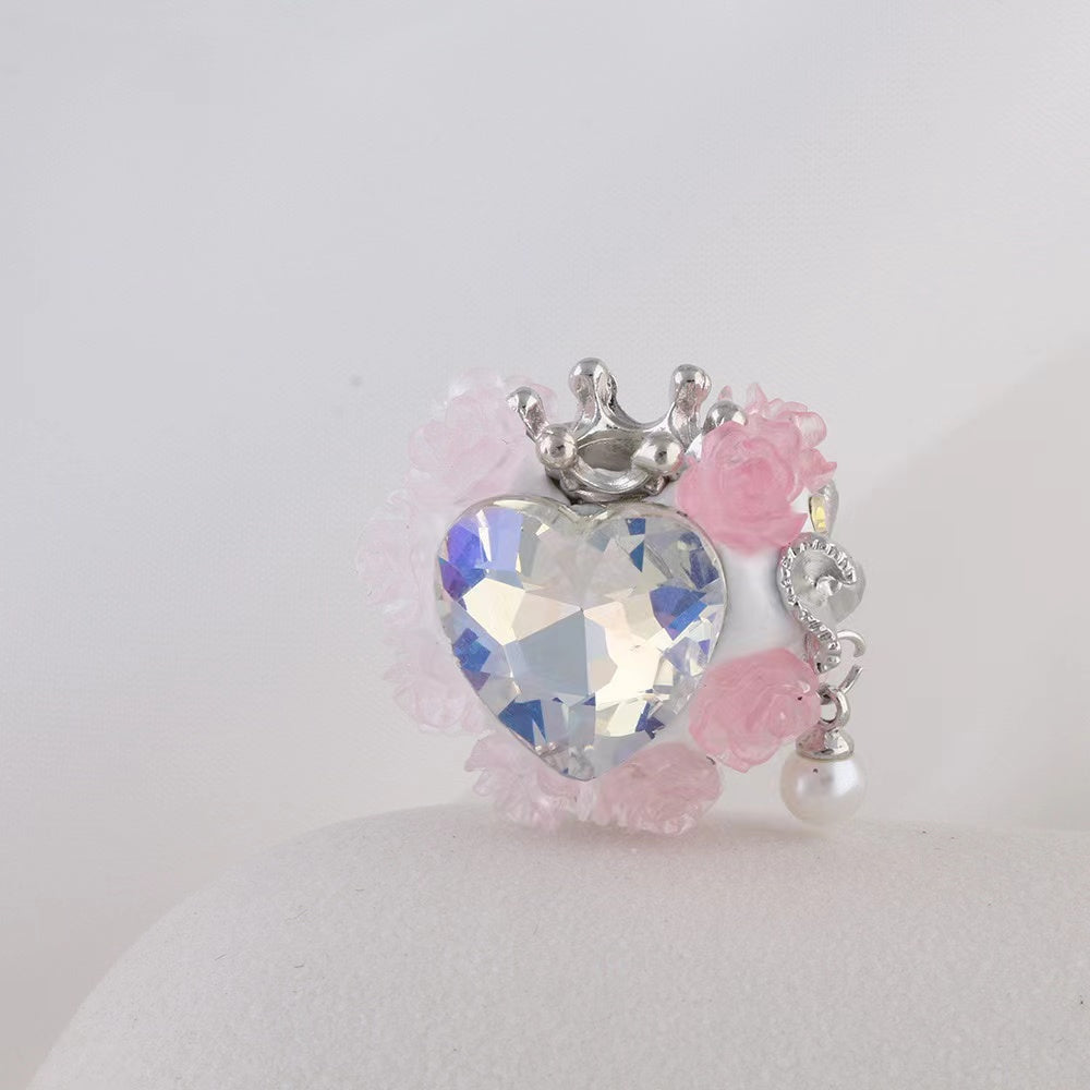 NEW【B190】Tidal Flower（28*25*18mm）-Colour changing diamond beads&Zircon&Soft Pottery