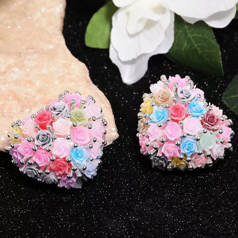 NEW【B221】heart rhinestone Beads(24*27mm)