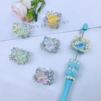 NEW【B223】Diamond hellokitty  beads