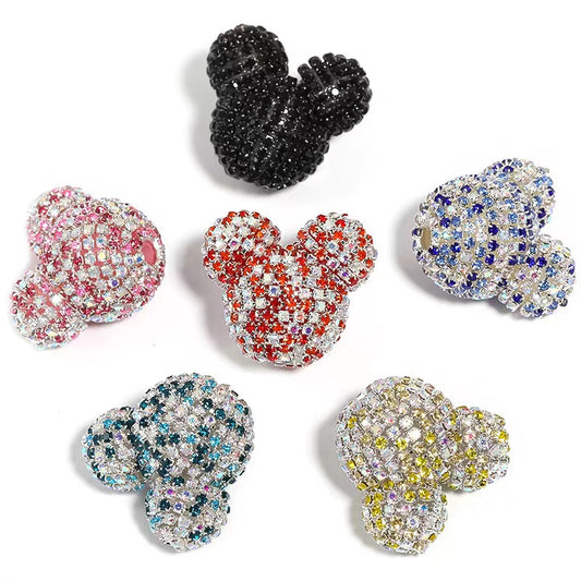 NEW【B229】bear head rhinestone