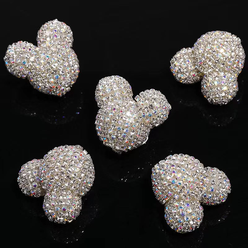 NEW【B229】bear head rhinestone