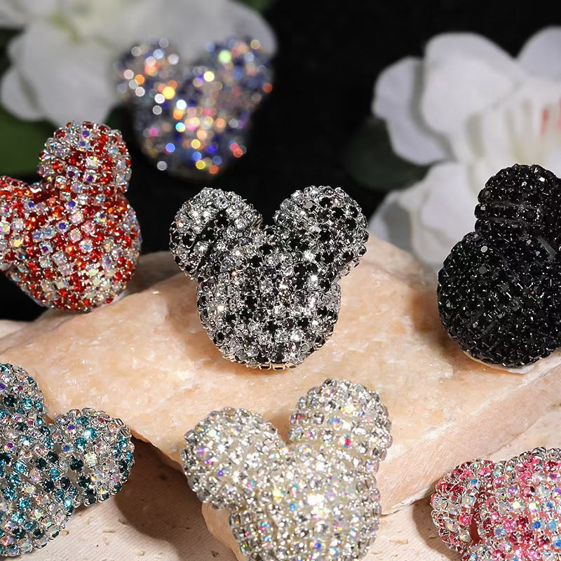 NEW【B234】bear head rhinestone