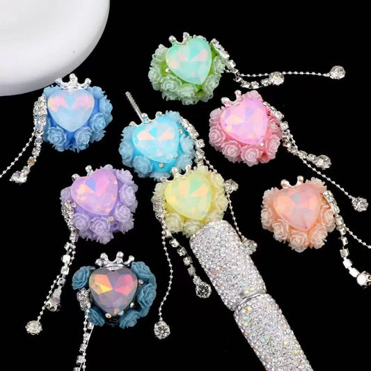 NEW【B190】Tidal Flower（28*25*18mm）-Colour changing diamond beads&Zircon&Soft Pottery