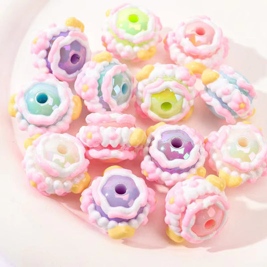 NEW【B279】Macaron hand-painted beads