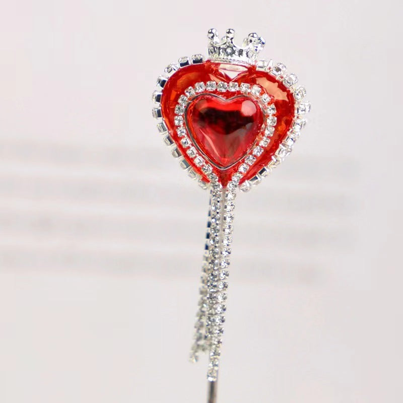 【B148】Be jeweled beads(61*27mm)-Tassels Heart Beads&Crown&Diamond