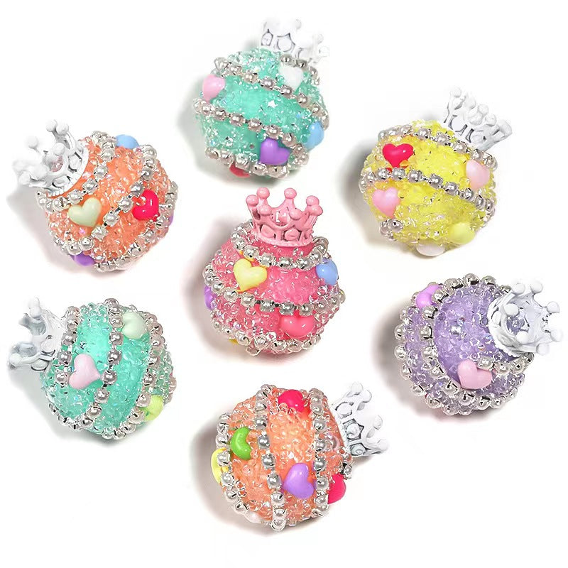 【B128】Heather Harmony（19*24mm）-Crown Sugar Beads&Diamond