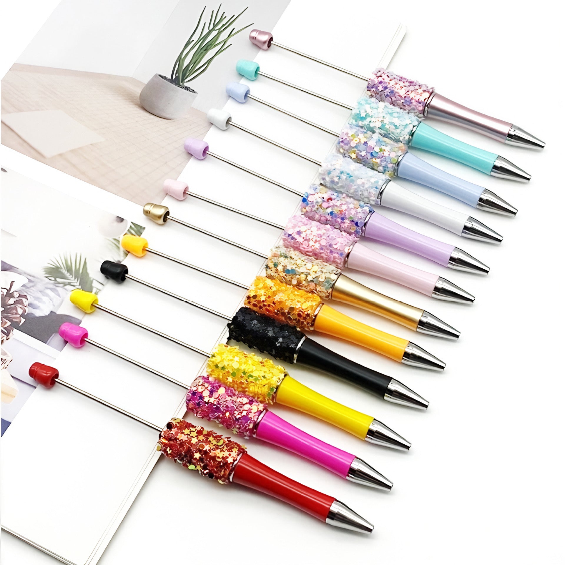 NEW【P189】Star Sequin Beaded Pen