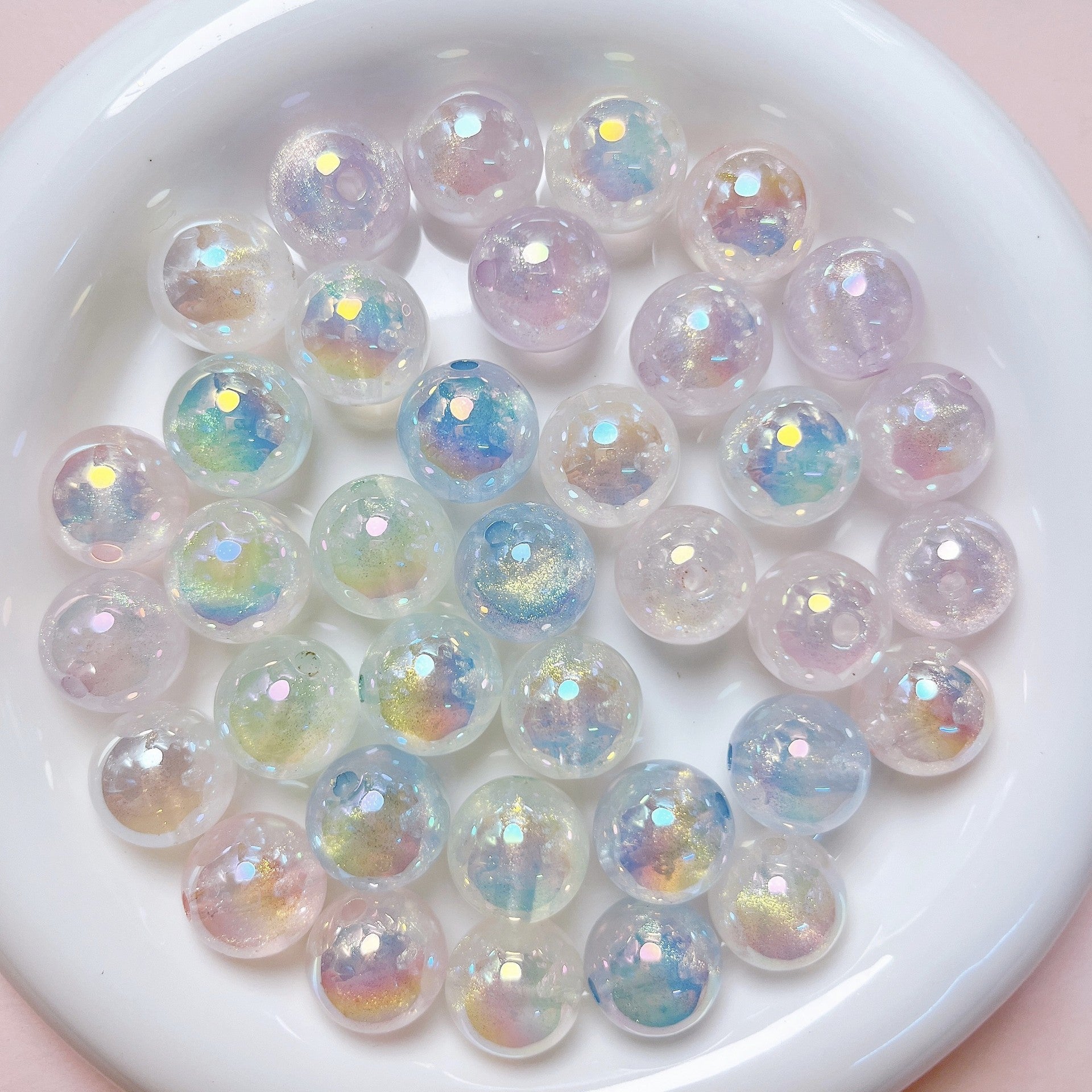 NEW【B237】Shimmery galaxy beads