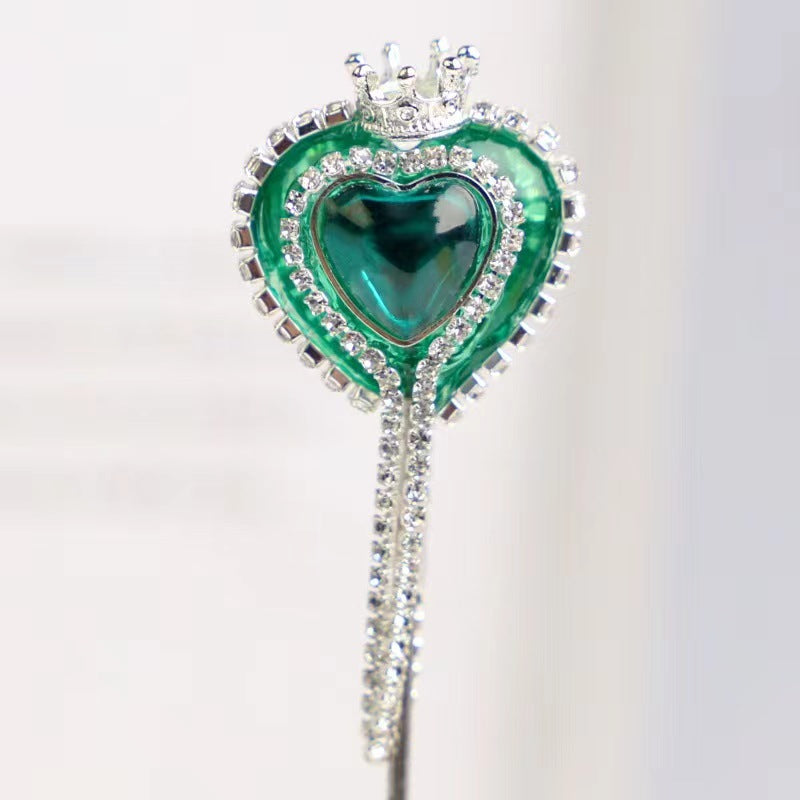 【B148】Be jeweled beads(61*27mm)-Tassels Heart Beads&Crown&Diamond